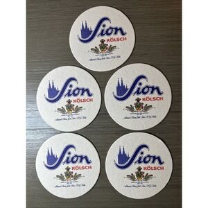 6 Sion Kolsch 4 Inch Round Beer Coaster RARE VINTAGE
